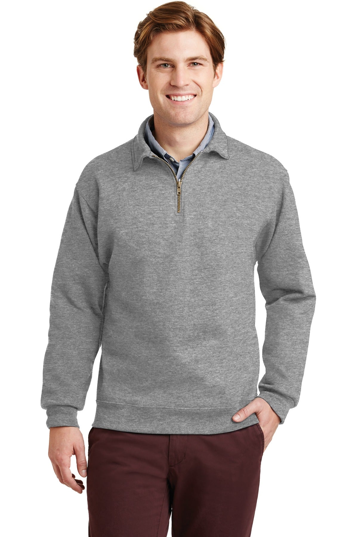 JERZEES® SUPER SWEATS® NuBlend® - 1/4-Zip Sweatshirt with Cadet Collar. 4528M