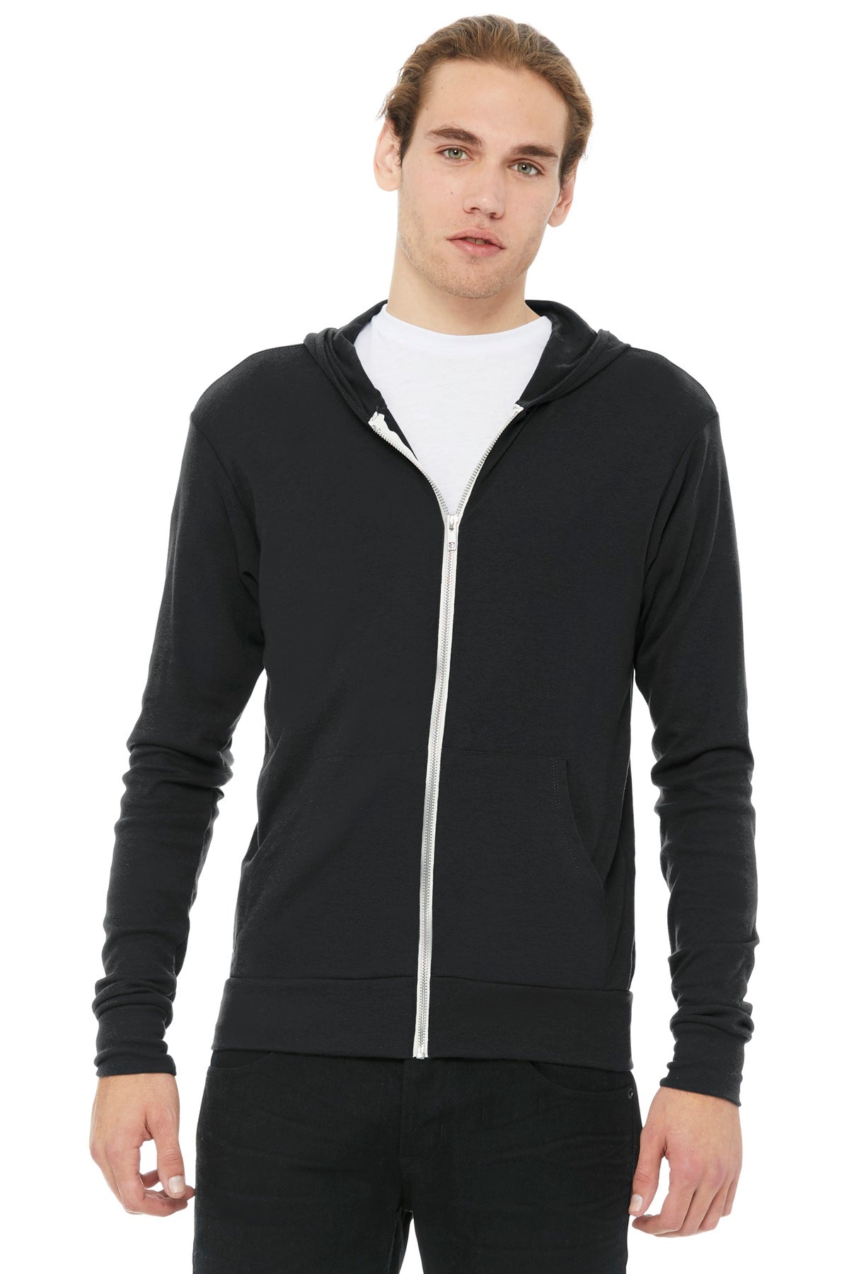 BELLA+CANVAS® Unisex Triblend Full-Zip Lightweight Hoodie. BC3939