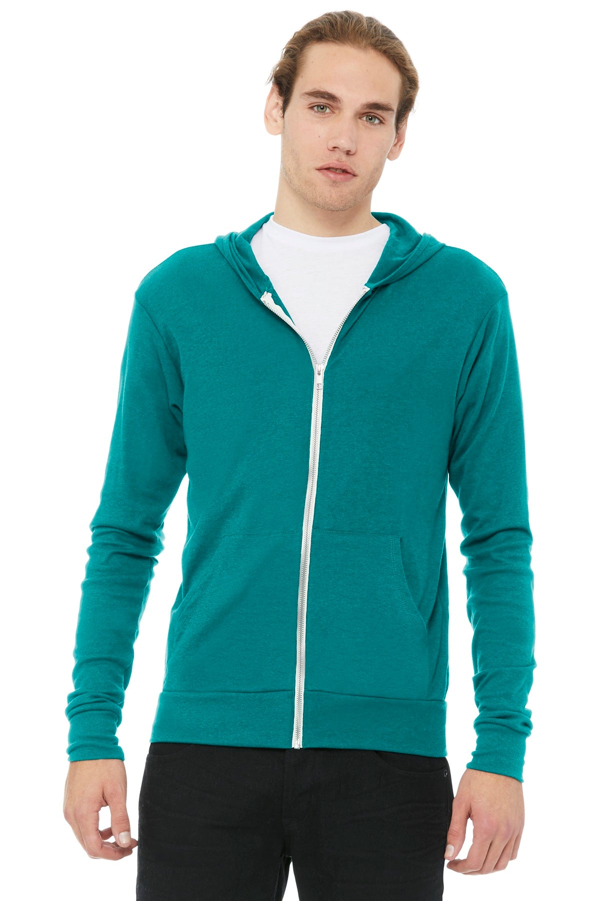 BELLA+CANVAS® Unisex Triblend Full-Zip Lightweight Hoodie. BC3939