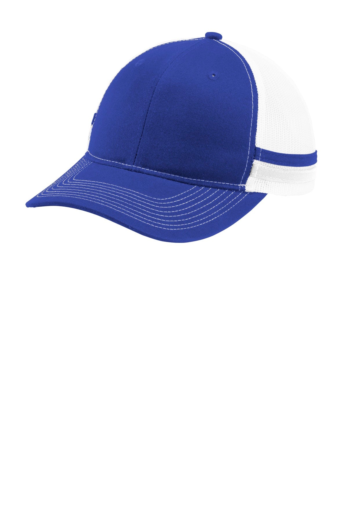 Port Authority® Two-Stripe Snapback Trucker Cap. C113