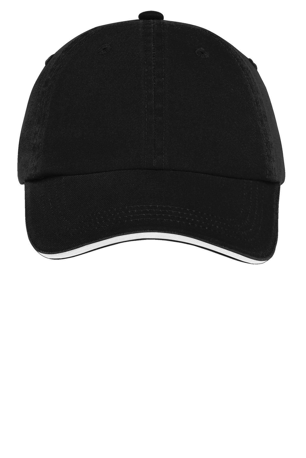 Port Authority® Sandwich Bill Cap with Striped Closure. C830