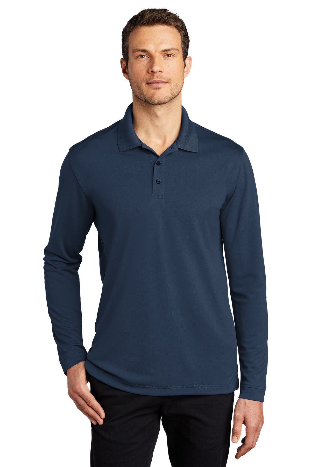 Port Authority® Dry Zone® UV Micro-Mesh Long Sleeve Polo K110LS