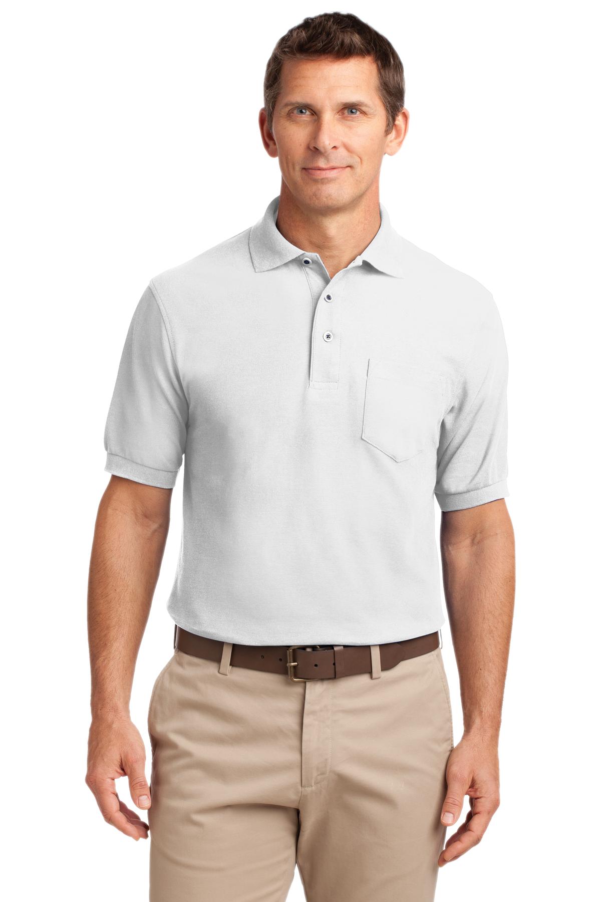 Port Authority® Silk Touch™ Polo with Pocket. K500P