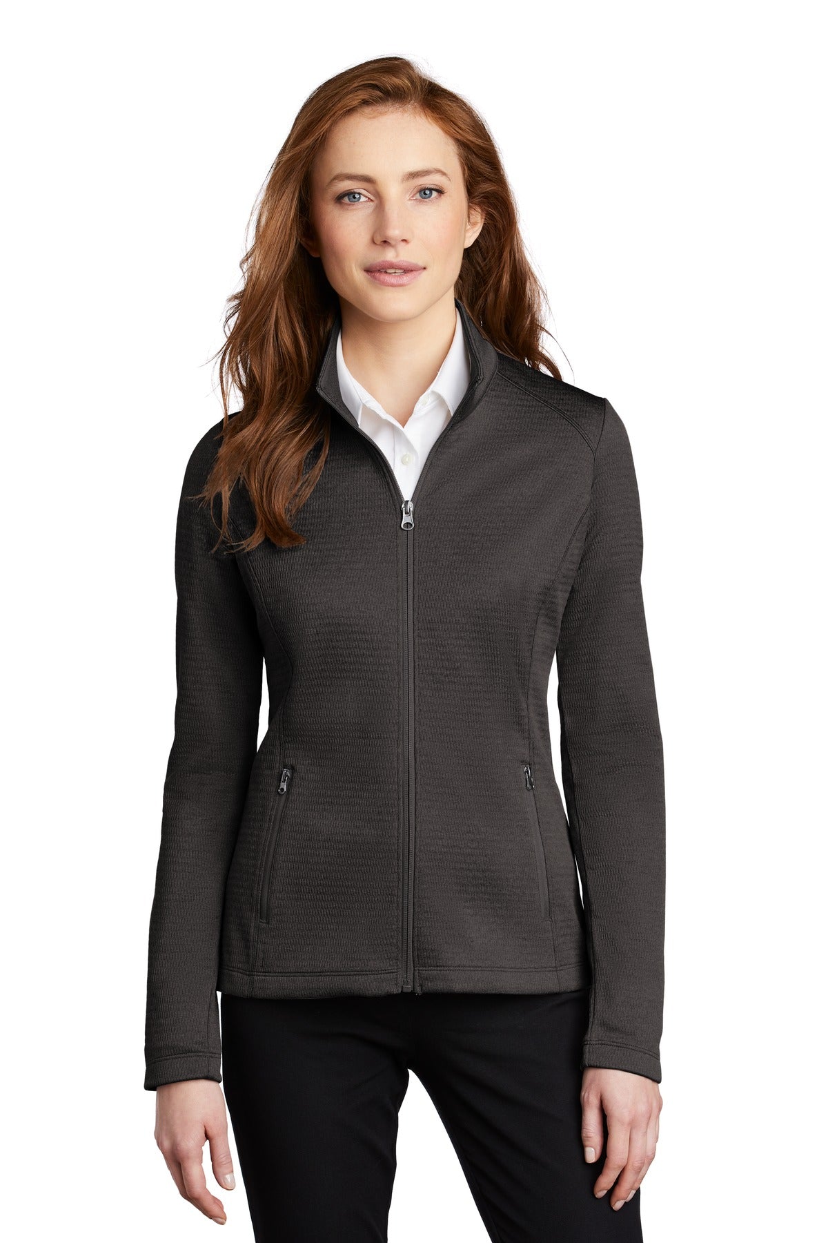 Port Authority® Ladies Diamond Heather Fleece Full-Zip Jacket L249