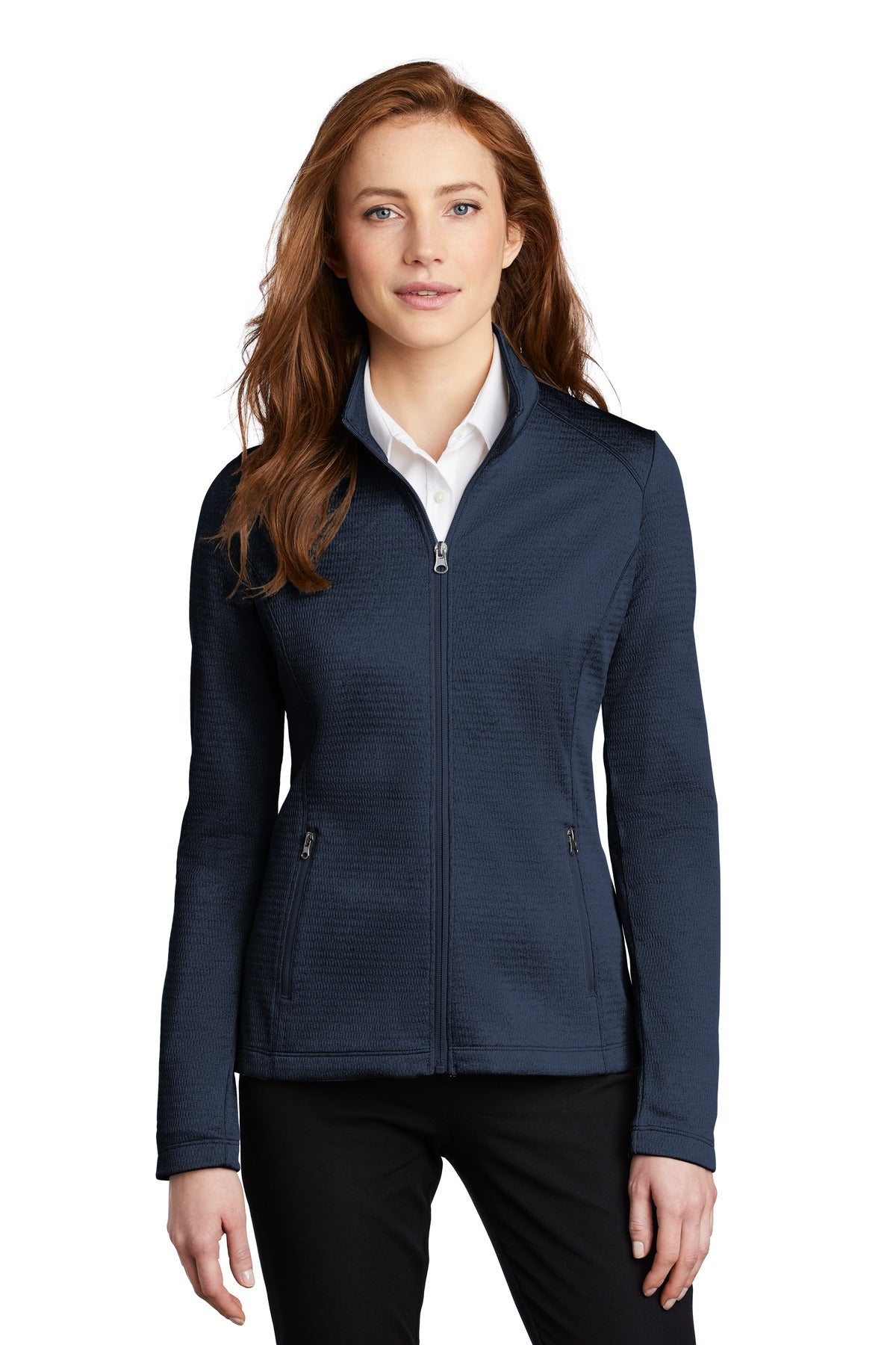 Port Authority® Ladies Diamond Heather Fleece Full-Zip Jacket L249