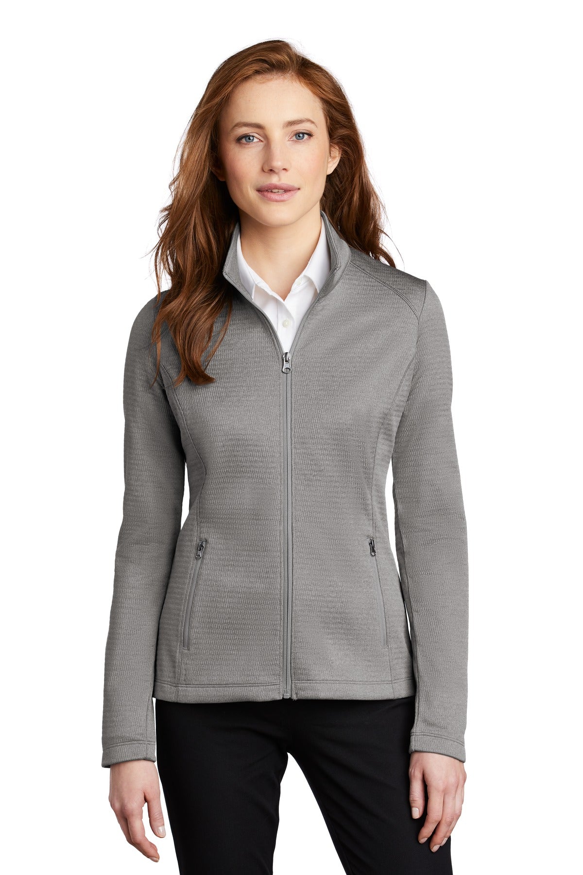 Port Authority® Ladies Diamond Heather Fleece Full-Zip Jacket L249