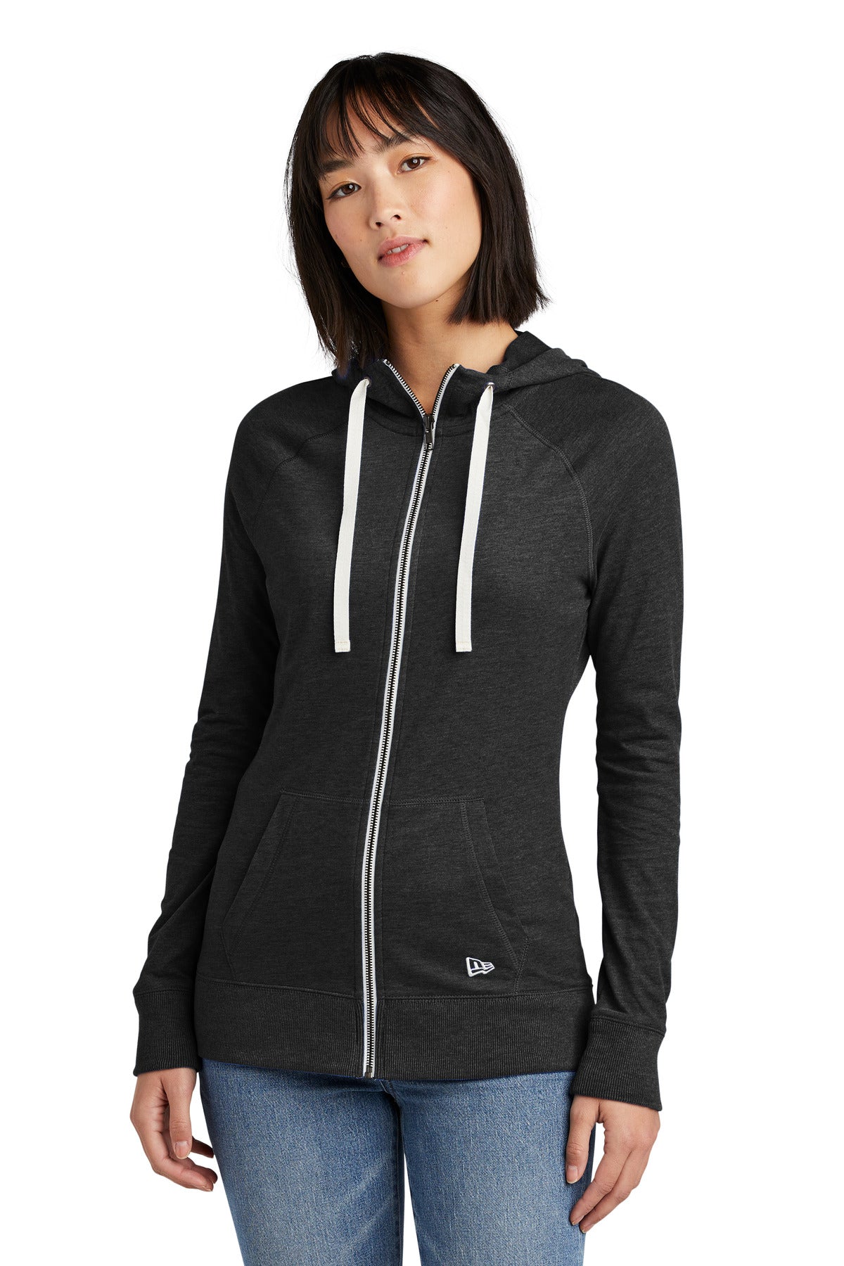 New Era® Ladies Sueded Cotton Blend Full-Zip Hoodie. LNEA122