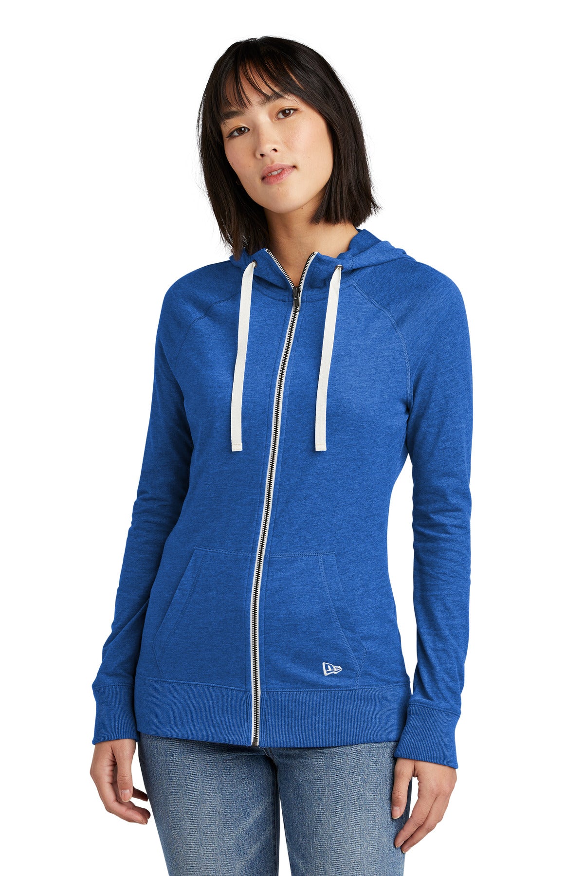 New Era® Ladies Sueded Cotton Blend Full-Zip Hoodie. LNEA122