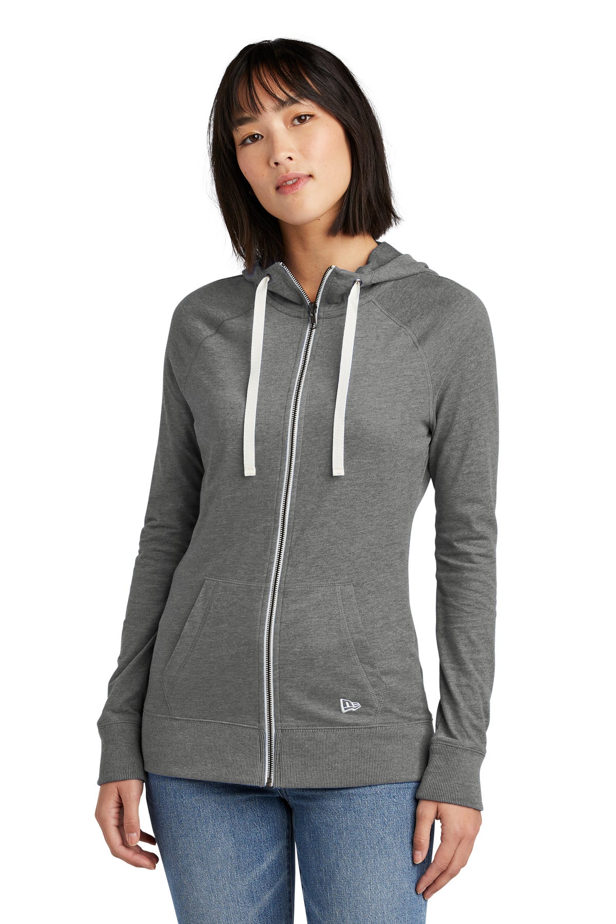 New Era® Ladies Sueded Cotton Blend Full-Zip Hoodie. LNEA122