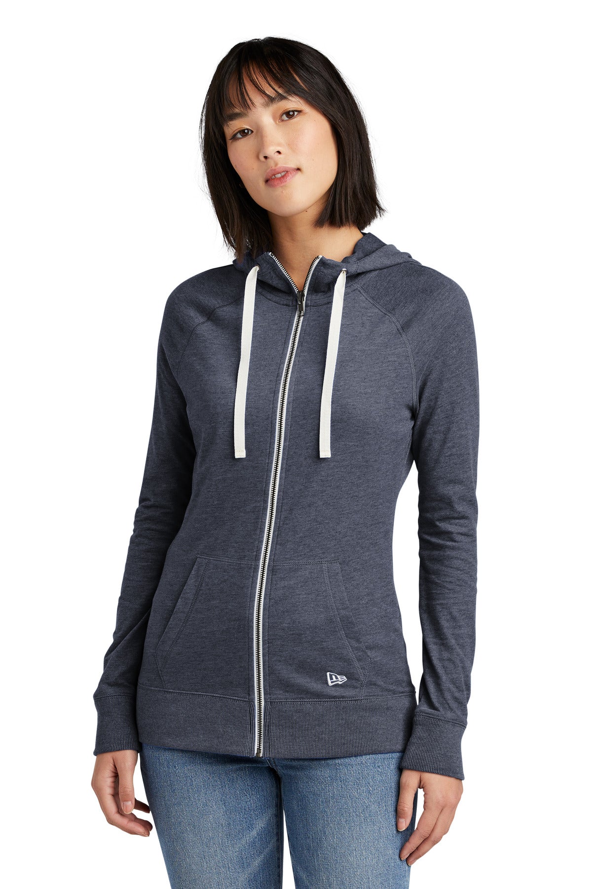 New Era® Ladies Sueded Cotton Blend Full-Zip Hoodie. LNEA122
