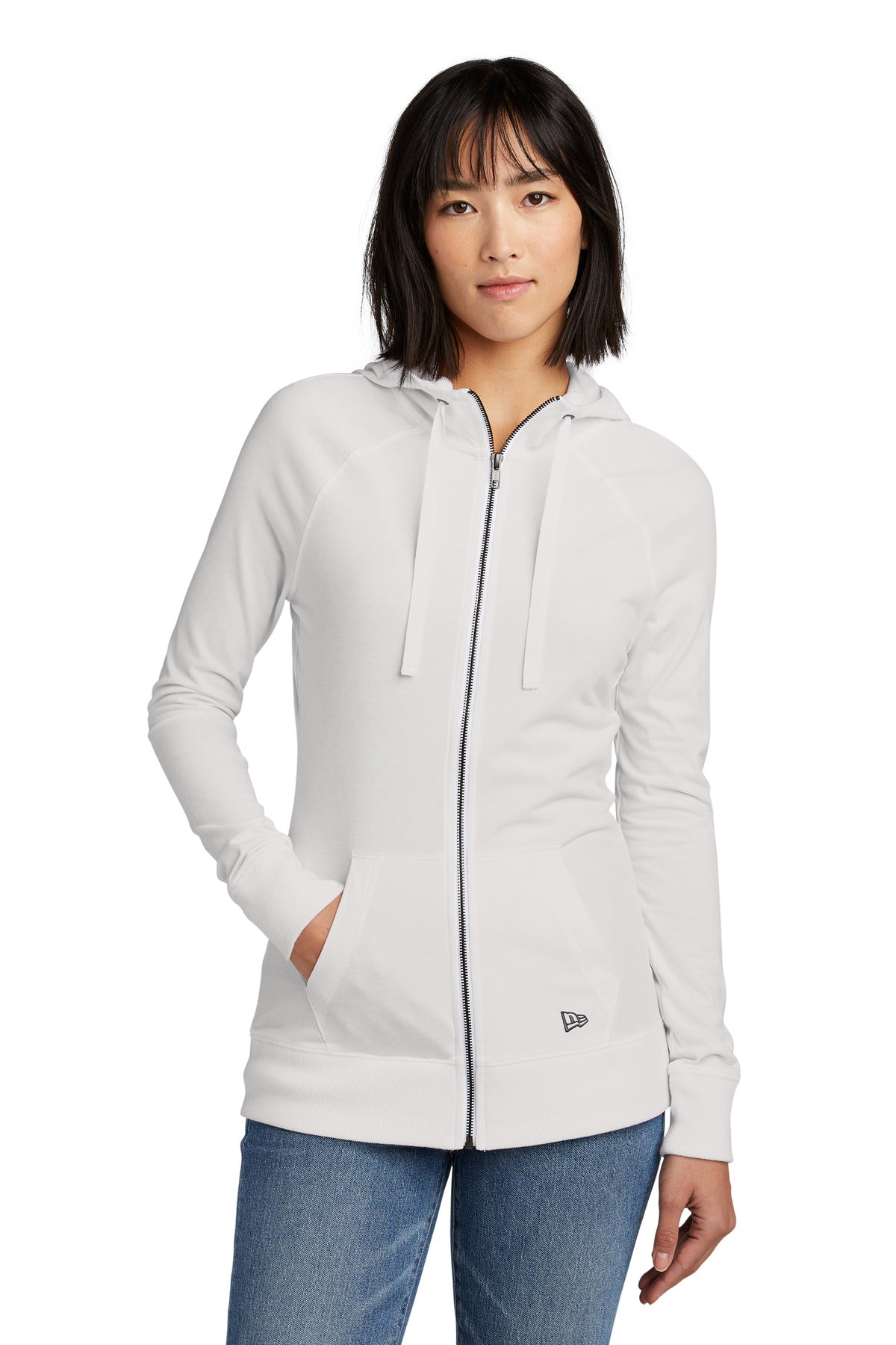 New Era® Ladies Sueded Cotton Blend Full-Zip Hoodie. LNEA122