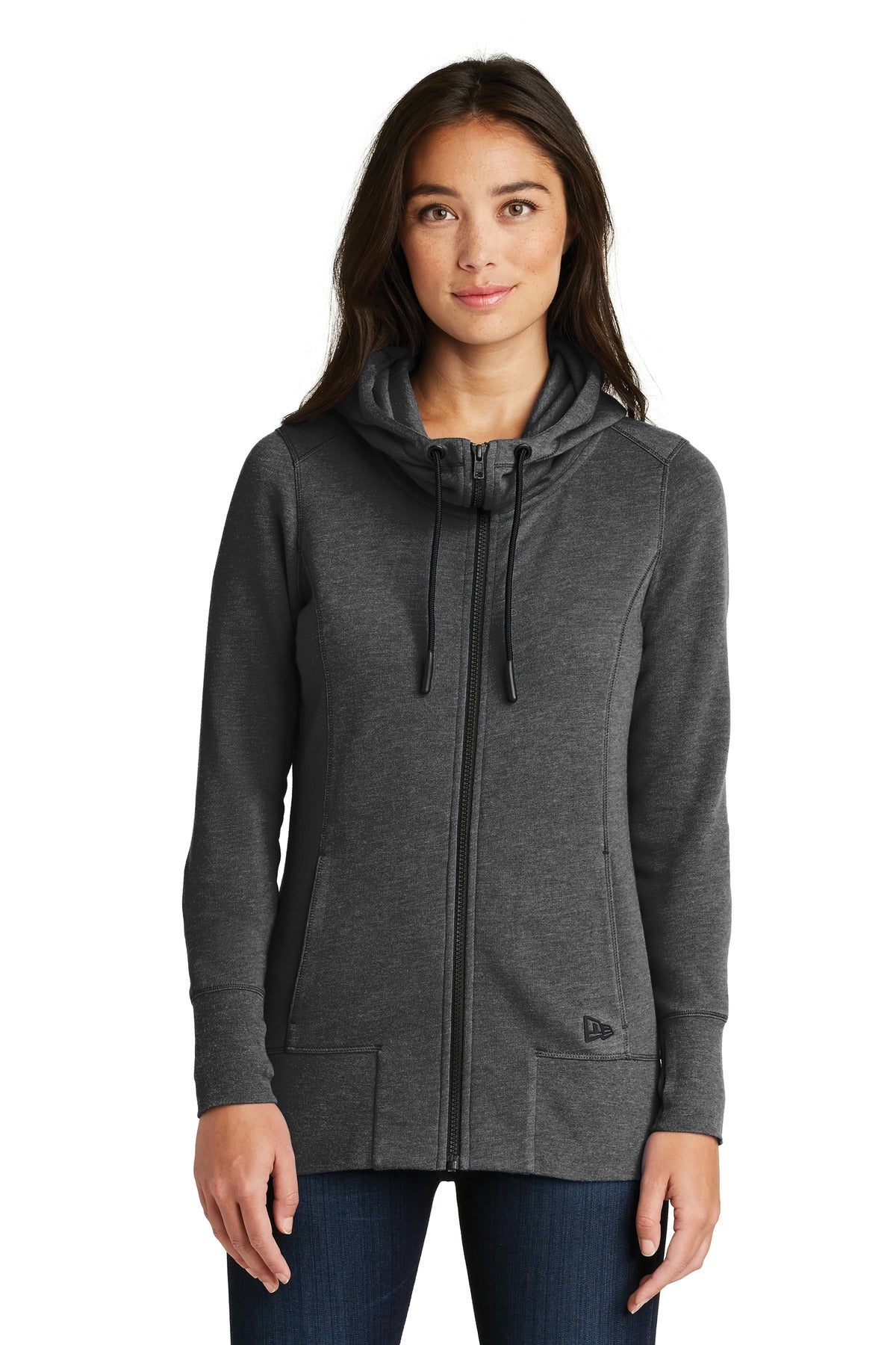 New Era® Ladies Tri-Blend Fleece Full-Zip Hoodie. LNEA511