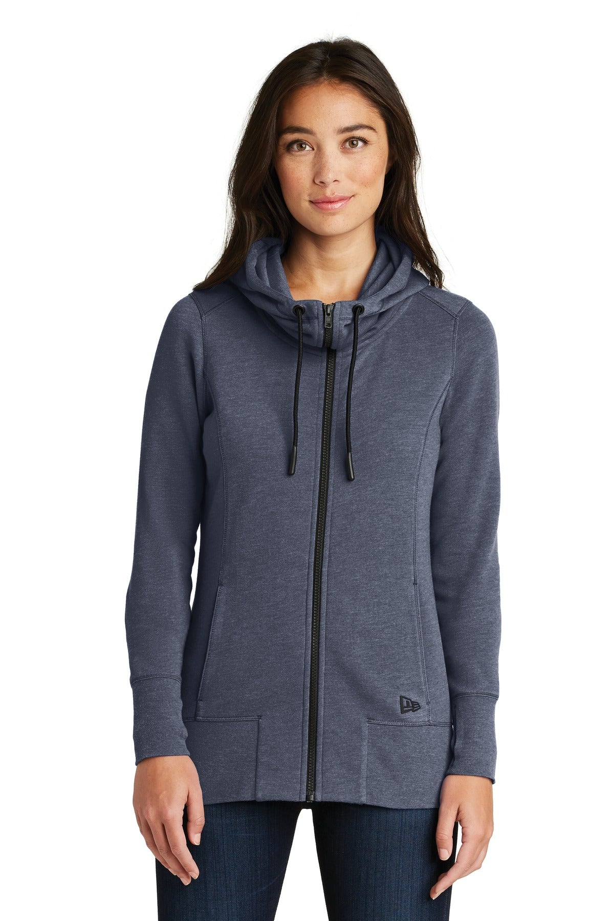 New Era® Ladies Tri-Blend Fleece Full-Zip Hoodie. LNEA511
