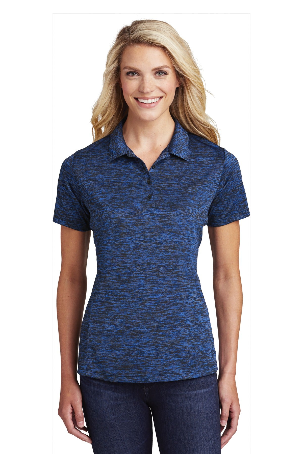 Sport-Tek® Ladies PosiCharge® Electric Heather Polo. LST590