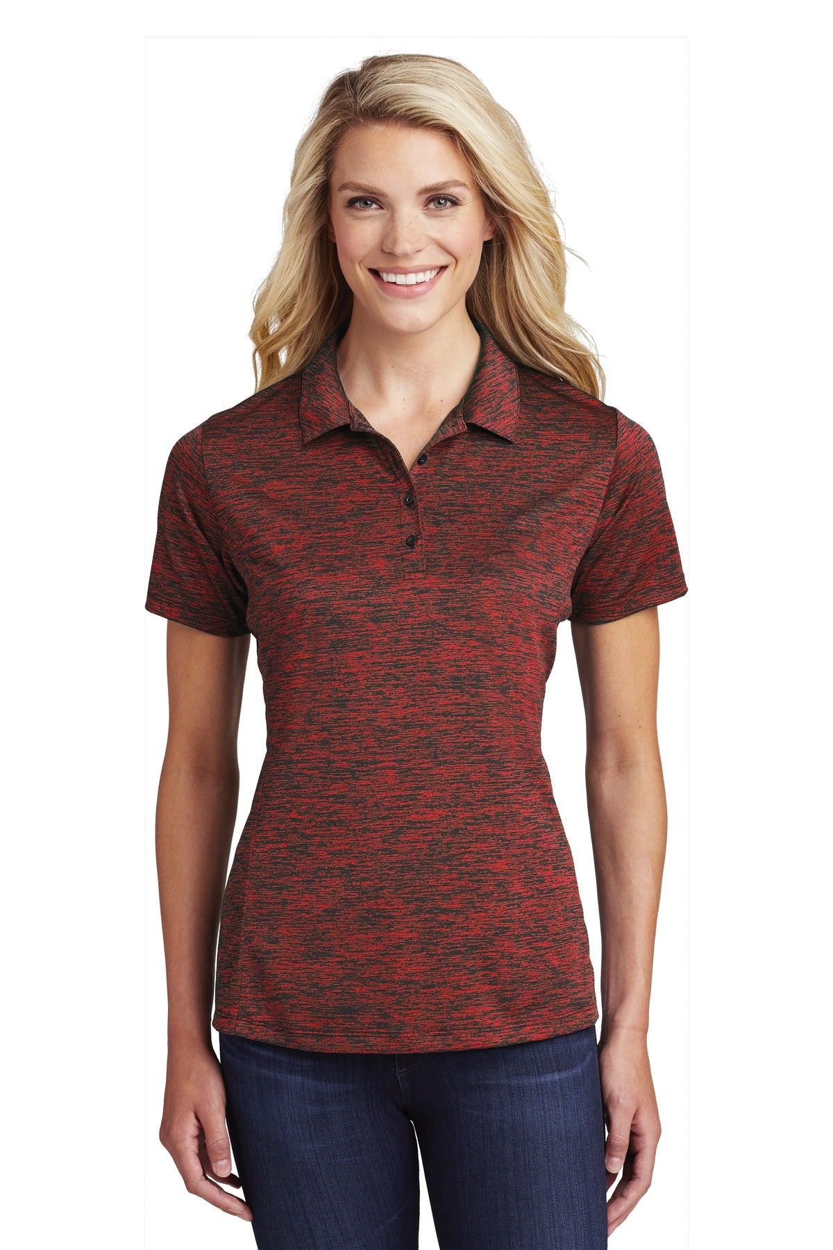 Sport-Tek® Ladies PosiCharge® Electric Heather Polo. LST590