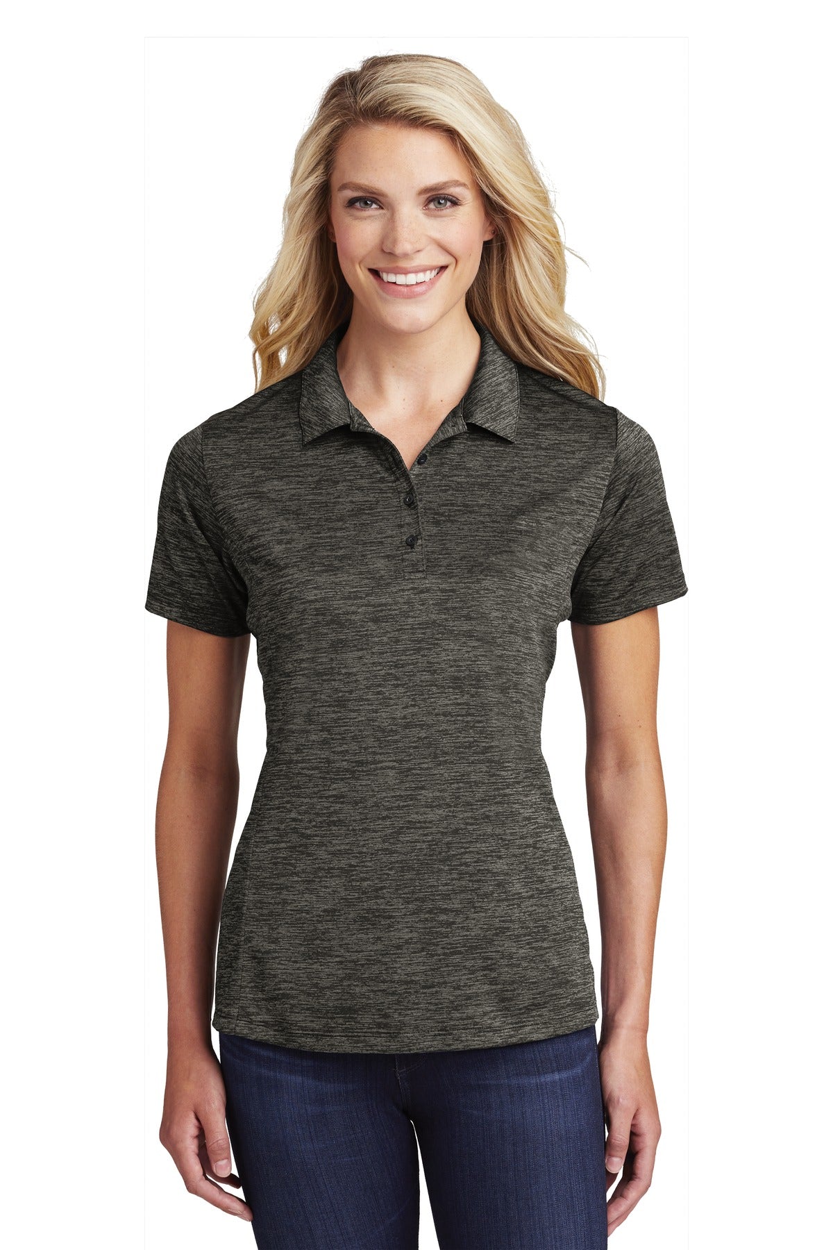 Sport-Tek® Ladies PosiCharge® Electric Heather Polo. LST590
