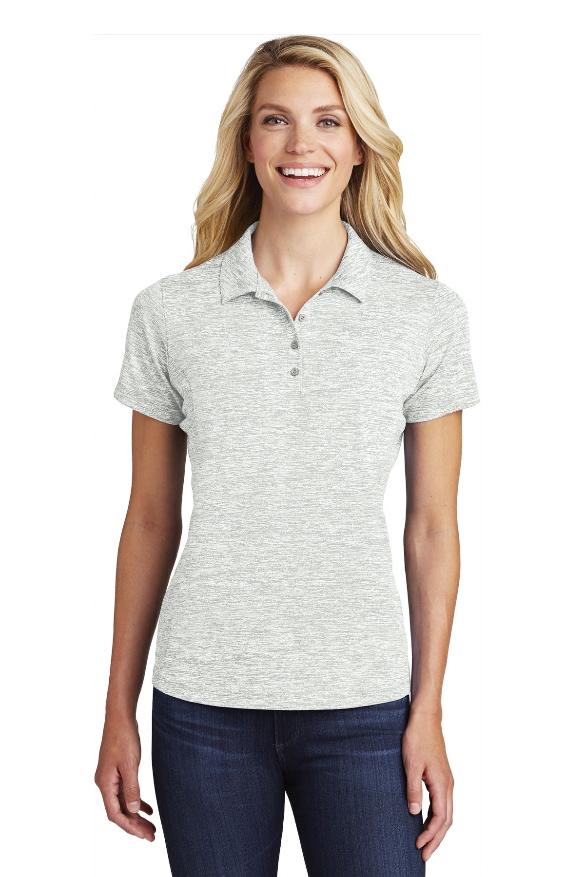 Sport-Tek® Ladies PosiCharge® Electric Heather Polo. LST590