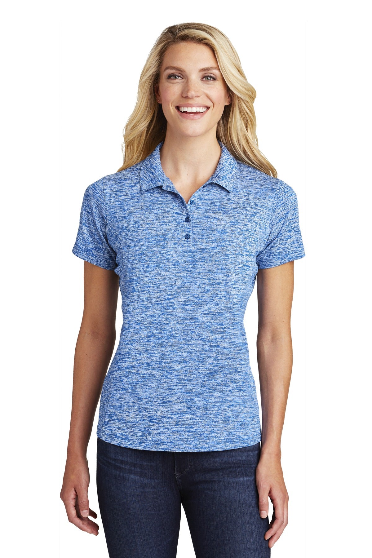 Sport-Tek® Ladies PosiCharge® Electric Heather Polo. LST590