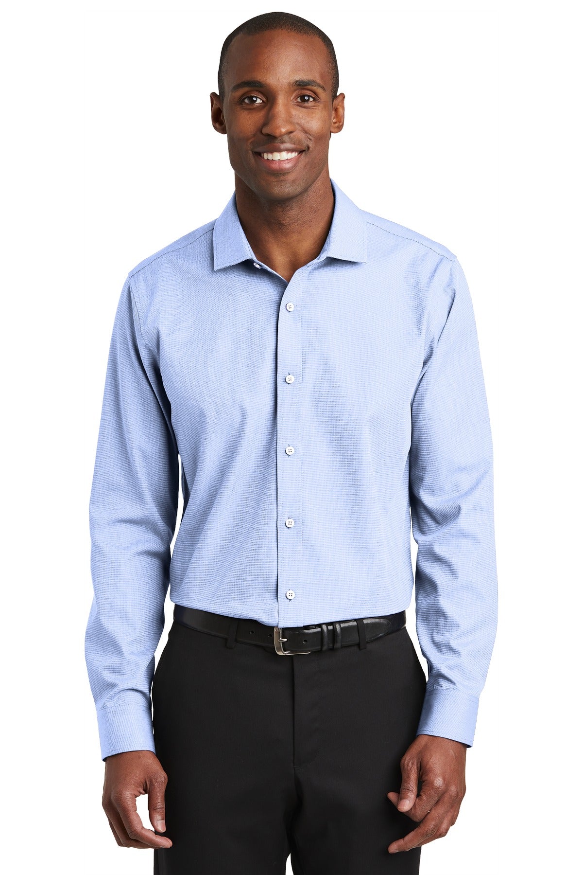 Red House® Slim Fit Nailhead Non-Iron Shirt. RH390