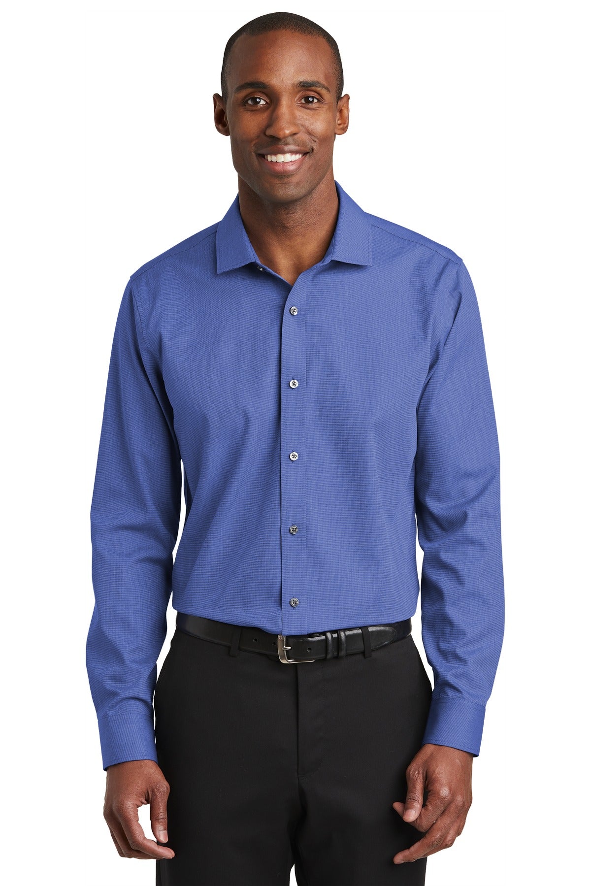 Red House® Slim Fit Nailhead Non-Iron Shirt. RH390
