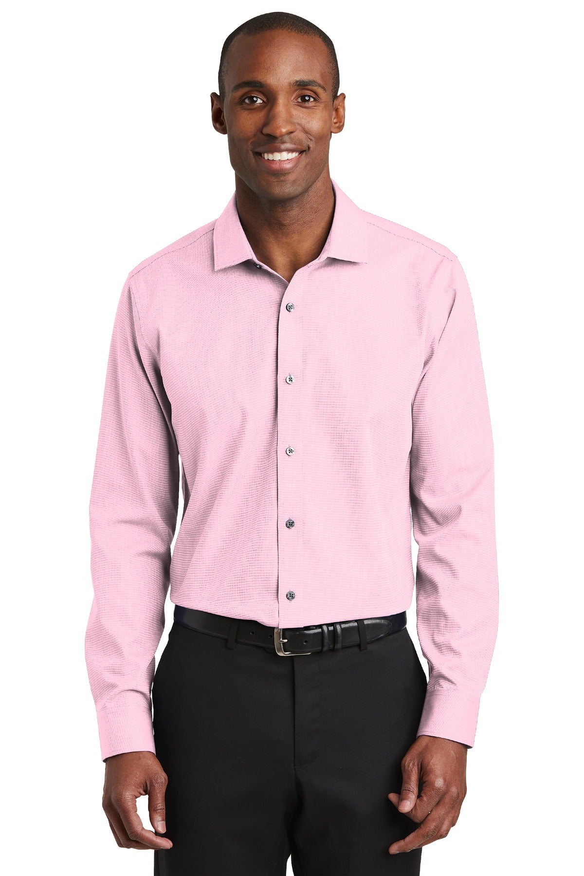 Red House® Slim Fit Nailhead Non-Iron Shirt. RH390
