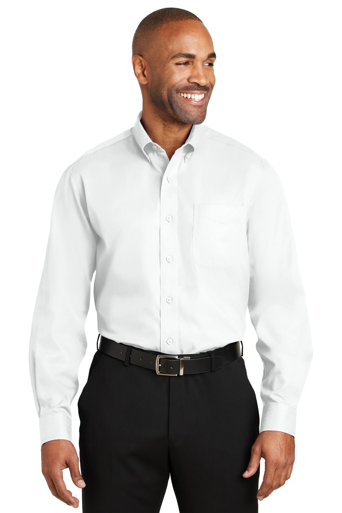 Red House® - Dobby Non-Iron Button-Down Shirt. RH60
