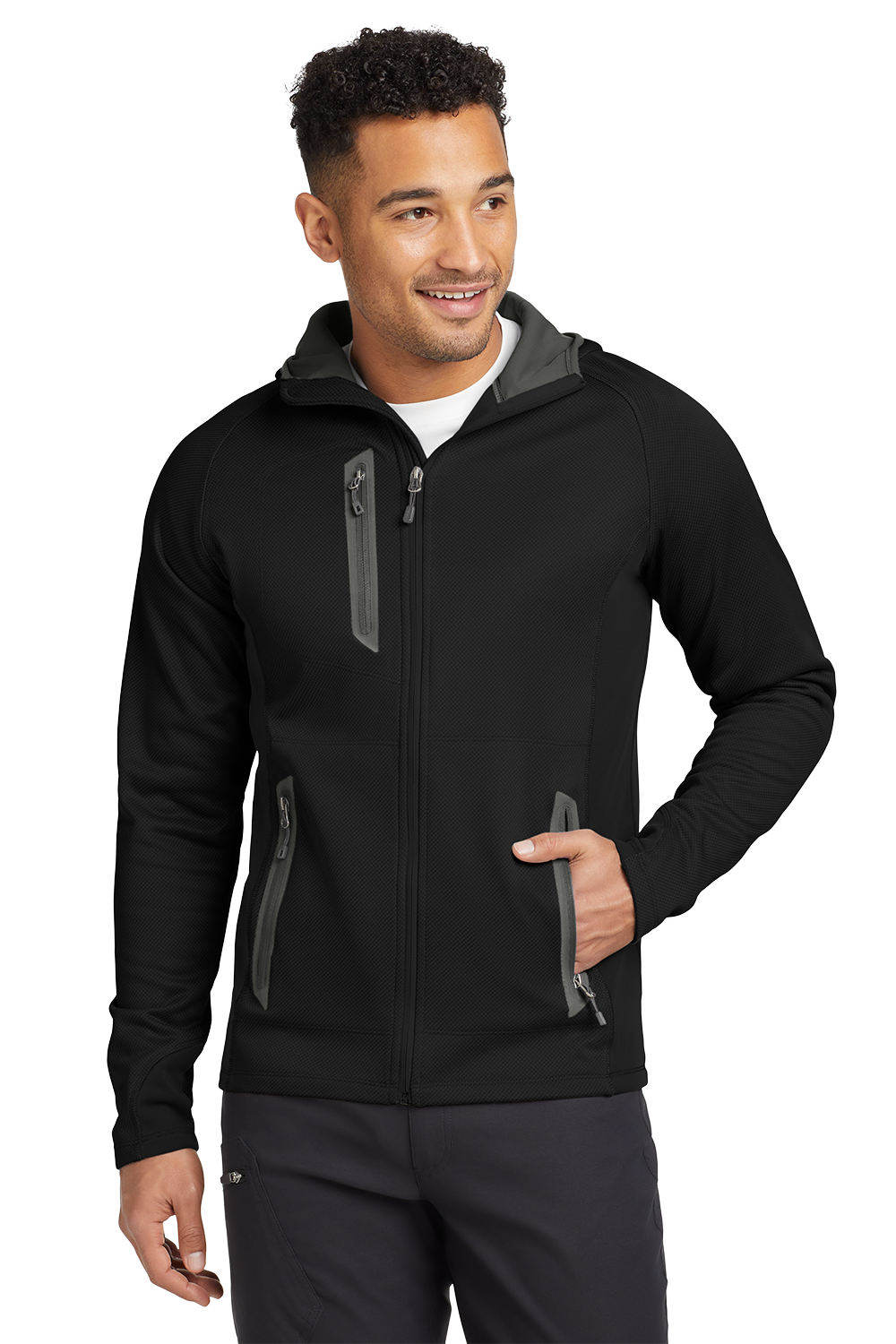 EB244  Eddie Bauer ® Sport Hooded Full-Zip Fleece Jacket