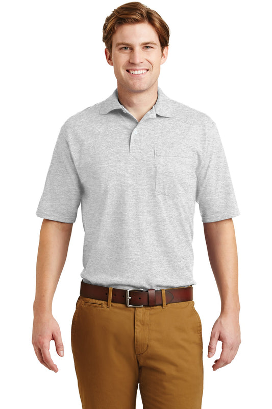JERZEES® -SpotShield™ 5.4-Ounce Jersey Knit Sport Shirt with Pocket. 436MP