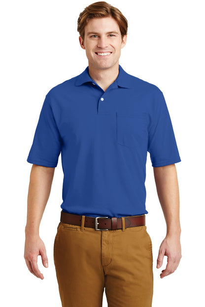 JERZEES® -SpotShield™ 5.4-Ounce Jersey Knit Sport Shirt with Pocket. 436MP