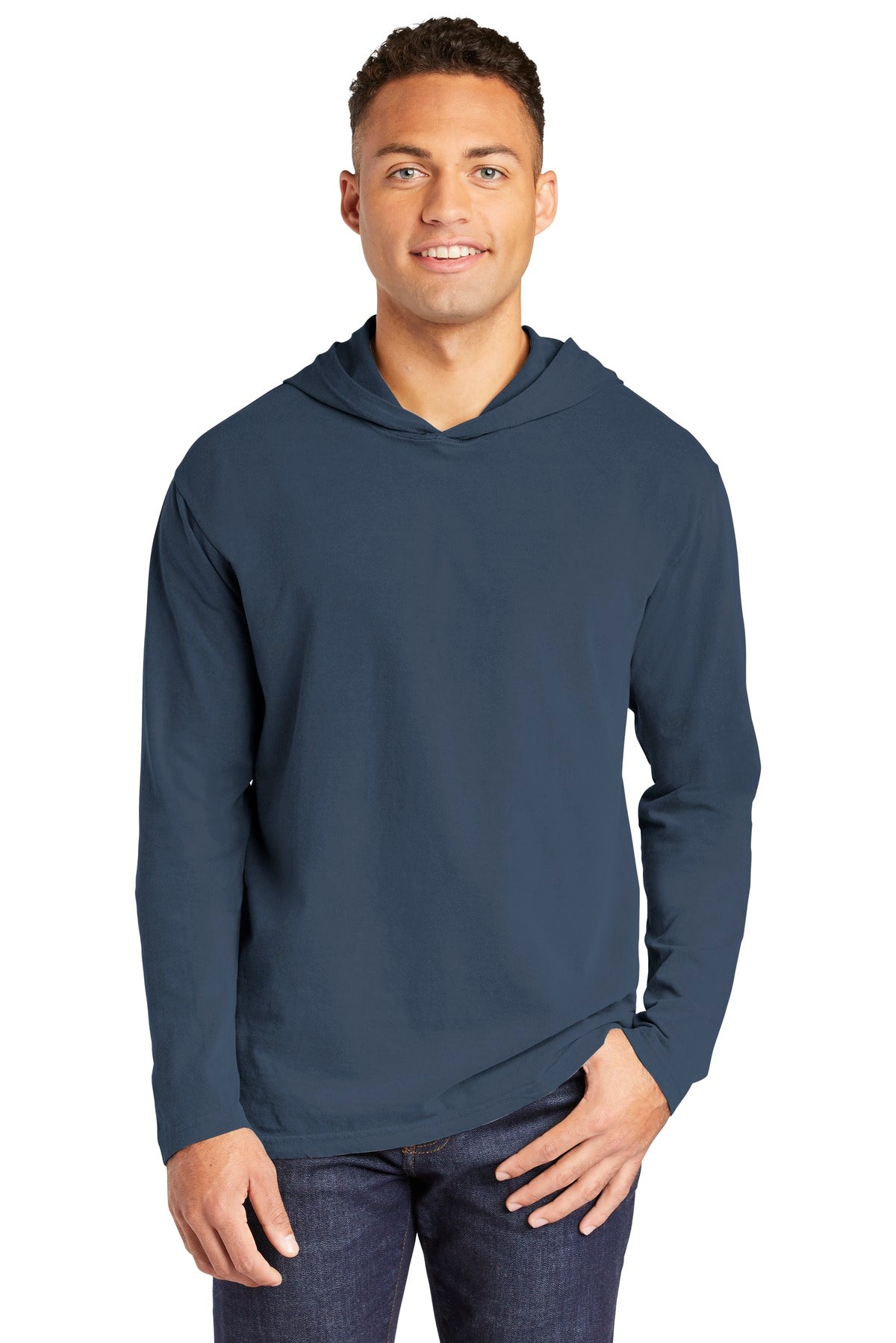 COMFORT COLORS® Heavyweight Ring Spun Long Sleeve Hooded Tee. 4900