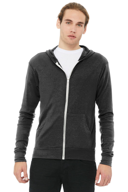 BELLA+CANVAS® Unisex Triblend Full-Zip Lightweight Hoodie. BC3939