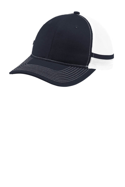 Port Authority® Two-Stripe Snapback Trucker Cap. C113