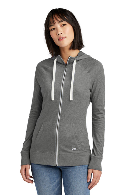 New Era® Ladies Sueded Cotton Blend Full-Zip Hoodie. LNEA122