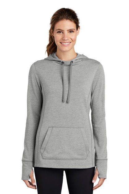 Sport-Tek® Ladies PosiCharge® Tri-Blend Wicking Fleece Hooded Pullover. LST296