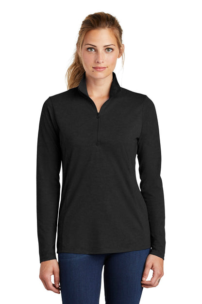 Sport-Tek® Ladies PosiCharge® Tri-Blend Wicking 1/4-Zip Pullover. LST407