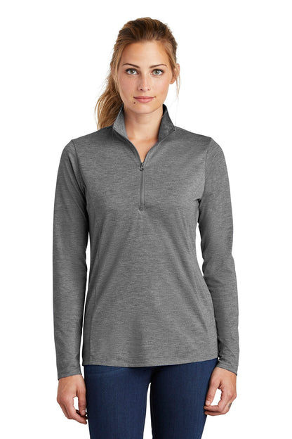 Sport-Tek® Ladies PosiCharge® Tri-Blend Wicking 1/4-Zip Pullover. LST407