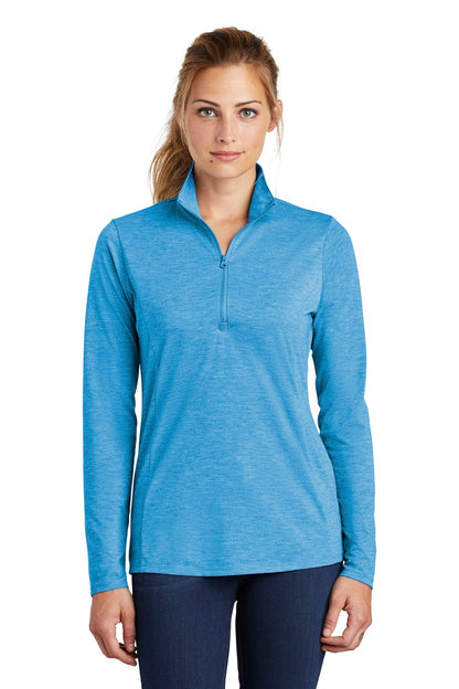 Sport-Tek® Ladies PosiCharge® Tri-Blend Wicking 1/4-Zip Pullover. LST407