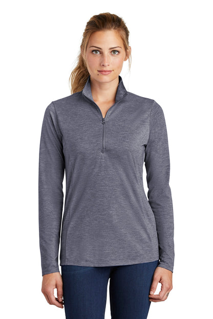Sport-Tek® Ladies PosiCharge® Tri-Blend Wicking 1/4-Zip Pullover. LST407