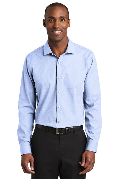 Red House® Slim Fit Nailhead Non-Iron Shirt. RH390