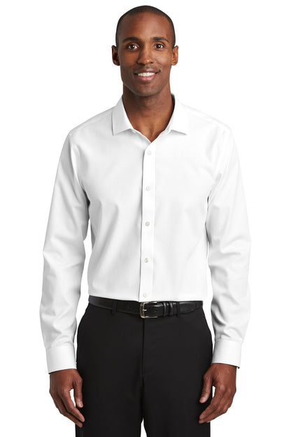 Red House® Slim Fit Nailhead Non-Iron Shirt. RH390