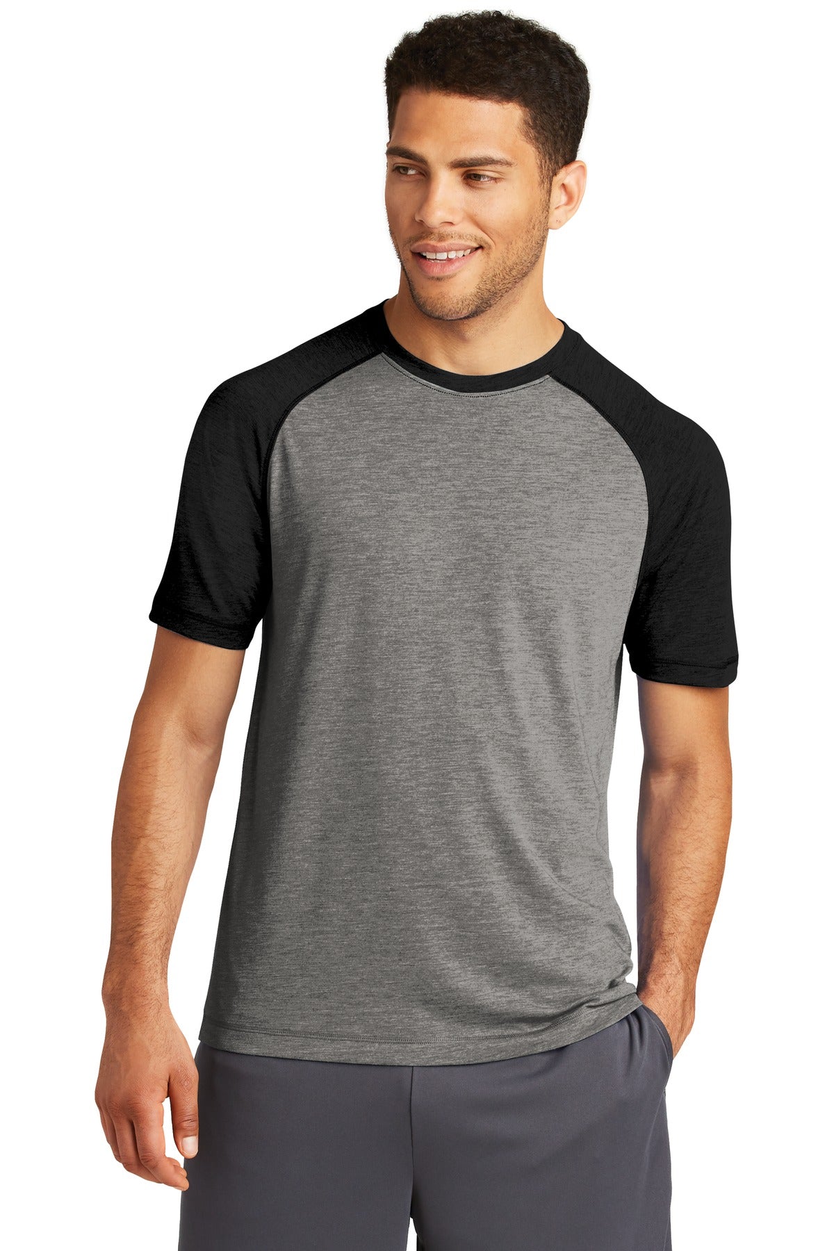 Sport-Tek® PosiCharge® Tri-Blend Wicking Raglan Tee. ST400