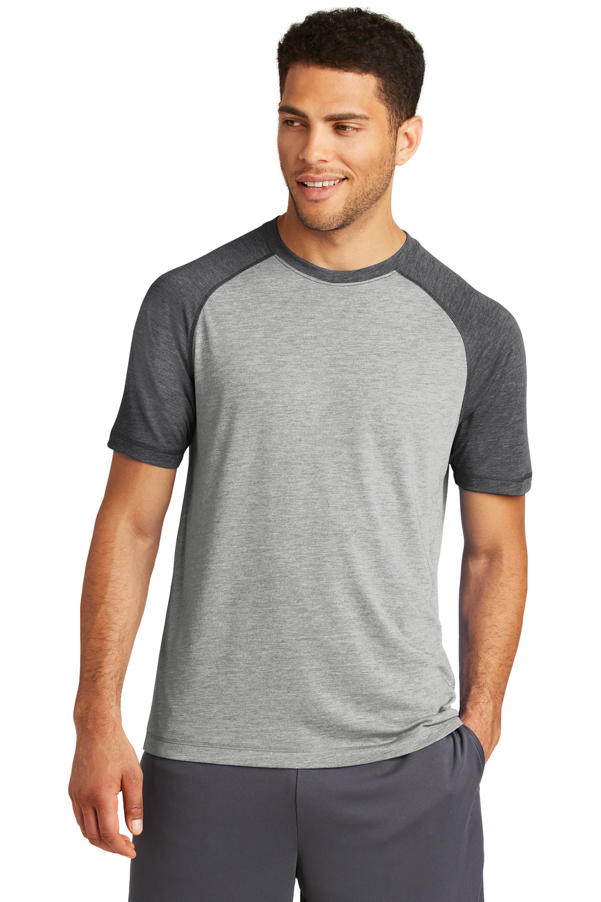 Sport-Tek® PosiCharge® Tri-Blend Wicking Raglan Tee. ST400