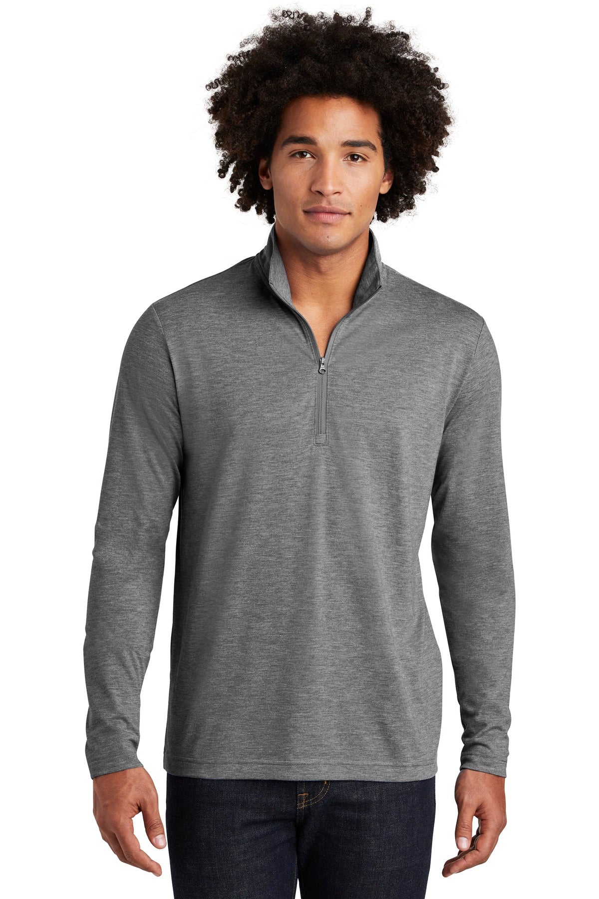 Sport-Tek® PosiCharge® Tri-Blend Wicking 1/4-Zip Pullover. ST407